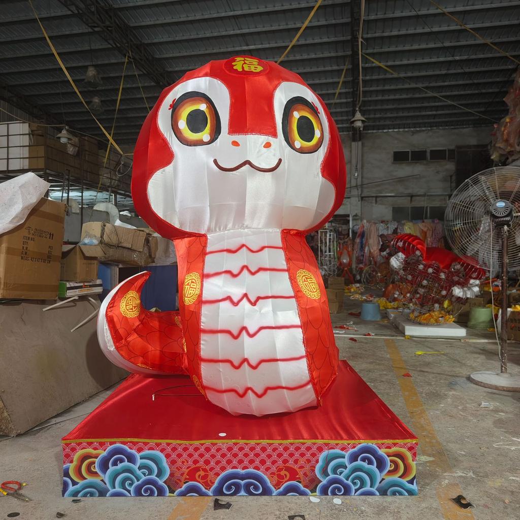 Large-Scale Light-Up Snake Lanterns - Cartoon Snake Festive Decorations for Cultural Tourism Scenic Spots & Festive Gatherings