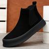 Luxury Slip On Safety Comfort Shoes Man Outdoors Chelsea Boot Leather Fashion Walking Shoes Men Autumn New Men's Boots