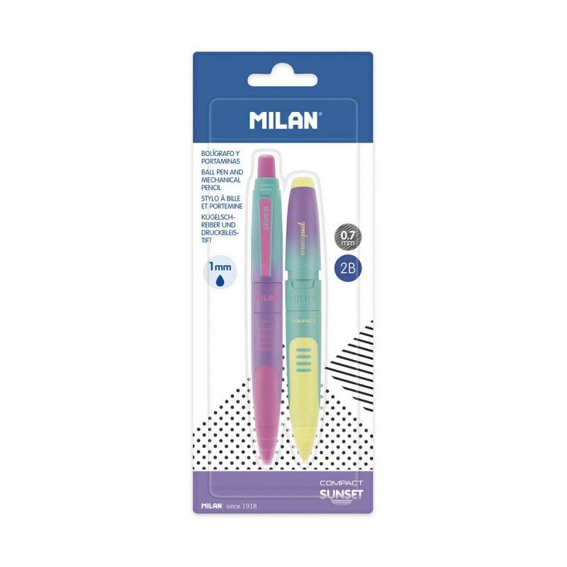 Milan Milan Pen Set Yellow Blue Ballpoint Pen