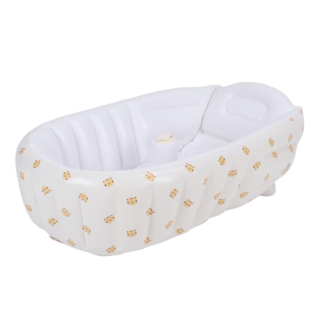 Inflatable Baby Bathtub Newborn Folding Toddler Bath Tub Portable Baby Shower Seat with Built In