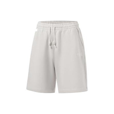 Li Ning Vital Essential однотонные свободные шорты на шнурке мужские шорты светло-серые AKST063-1