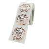 500 PCs Thank You Stickers, Monogrammed Floral Pattern Label Stickers, Thanksgiving Gift Stickers, Sticker Labels