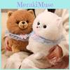 Cute Lace Scarf Pomeranian Plush Doll Children Companion Toy For Decor Room