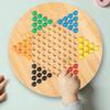 Chinese Checkers Game Set Wood Beads Chinese Checkers Plate Strategy Puzzle Family Board Game For Boys Girls Friends