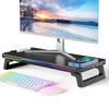 Подставка и док-станция для монитора с RGB LED: Складной настольный органайзер
