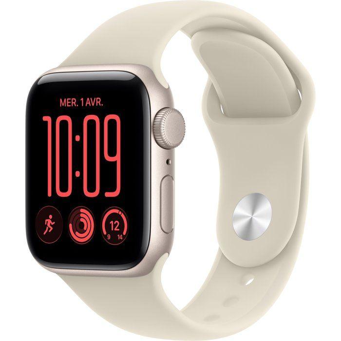 APPLE Watch SE 3 GPS - 40mm - Boîtier Starlight Aluminium - Bracelet Sand Sport Band - S/M