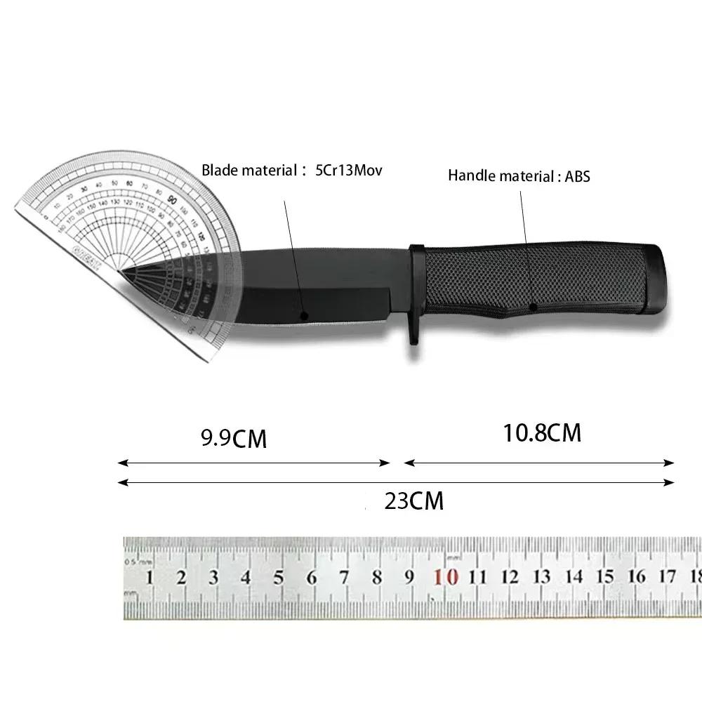 2025 Newest Hunting Fixed Blade Knife 5Cr13Mov Blade ABS Handle Outdoor Pocket Knives EDC Camping Hiking Tools