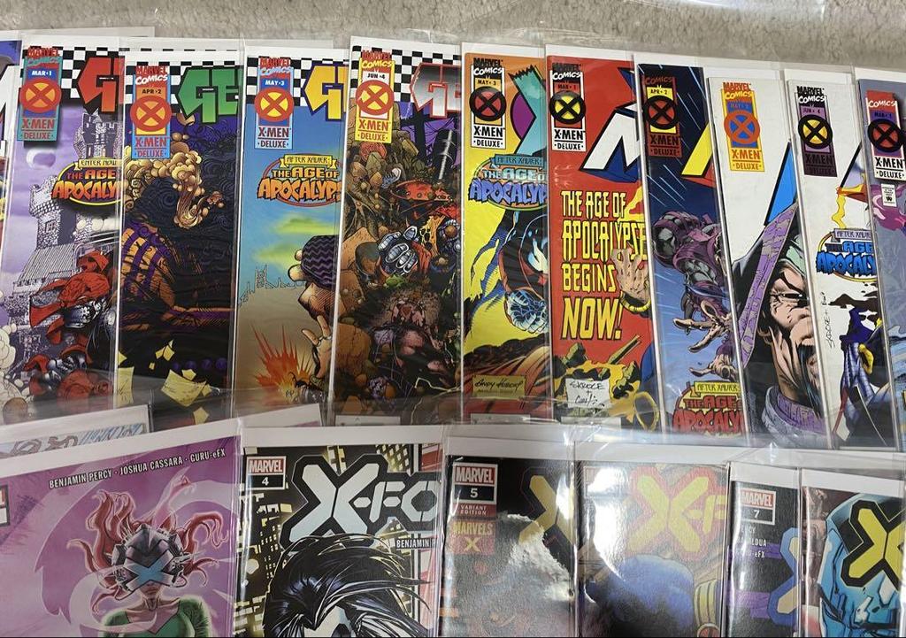 [Б/У] Набор американских комиксов, связанных с Людьми Икс, из 50 листов американских комиксов