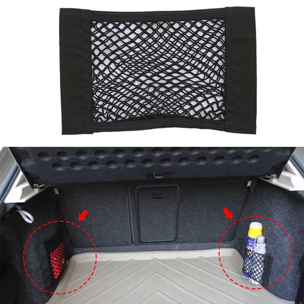 For Hyundai Creta Hyundai Ix25 2015- Car Boot Trunk Seat Back Elastic Storage Net Cargo Organizer Bag