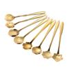 Dessert Mixing Spoon Stainless Steel Tableware Cutlery Set Flower Spoon Set Teaspoon Soup Spoon