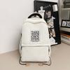 Большая вместимость школьного рюкзака для студента, женский дорожный рюкзак, однотонный мужской рюкзак с буквами