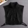 Fashion White Fake Collar Women Detachable Collars Black Woman False Collar Lace Removable Half Shirts Tie Top Collars Decor