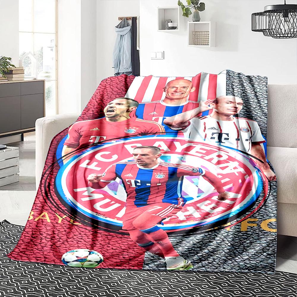 Fc Bayern Munich Team Blankets Flannel Printed Breathable Warm Throw Blanket for Home Office Bedspreads 0708a127