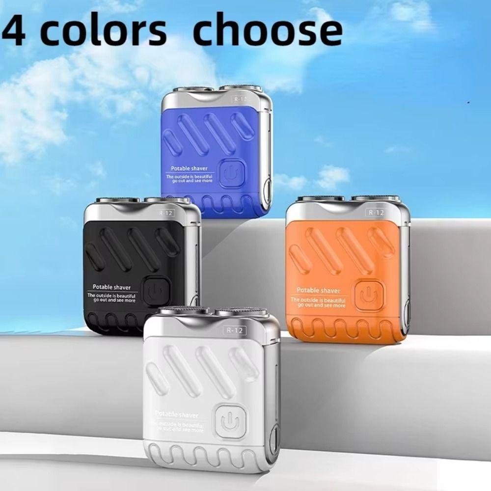 Magnetic Men's Electric Shaver Double Head Face Hair Remover Tool Pocket Size Beard Trimmer Home