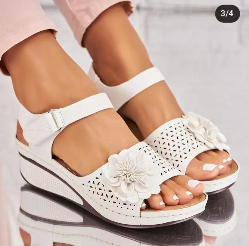 Women Summer Sandals Non Slip Lightweight Shoes Sexy Breathable Slip On Classics Wedge Footwear Comfortable Casual Beach