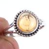 Natural Citrine Gemstone Handmade 925 Solid Sterling Silver Ring Size 7 R9l56