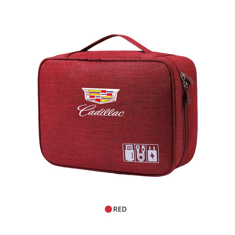 1pc Portable USB Data Cable Charger Storage Bag Travel Cable Organizer For Cadillac XT4 XT6 CTS DTS STS XTS ATS BLS SLS CT5