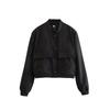 Womens Stand Collar Oversized Pocket Jacket 2025 Streetwear Lightweight Outerwear
