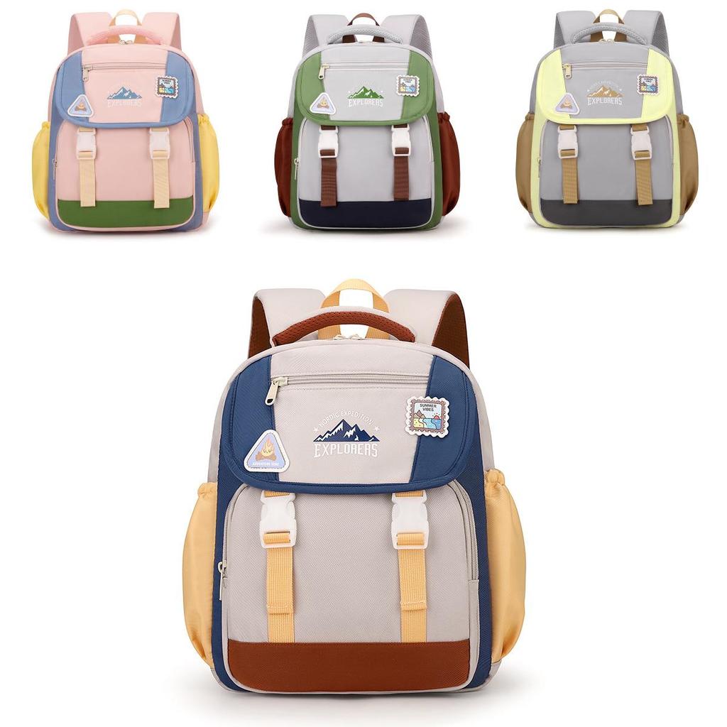 Explorers Letter Mountain Print Childrens Backpack With Bright Colors And Spacious Design For Preschool School Use