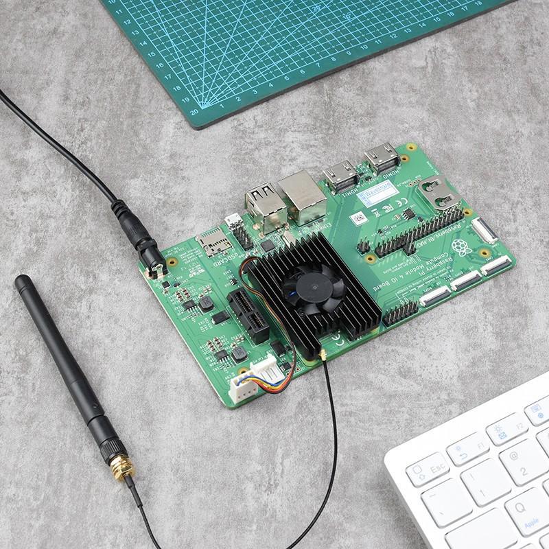 Алюминиевый радиатор-вентилятор для Raspberry Pi CM4 с ШИМ-управлением и термопастой