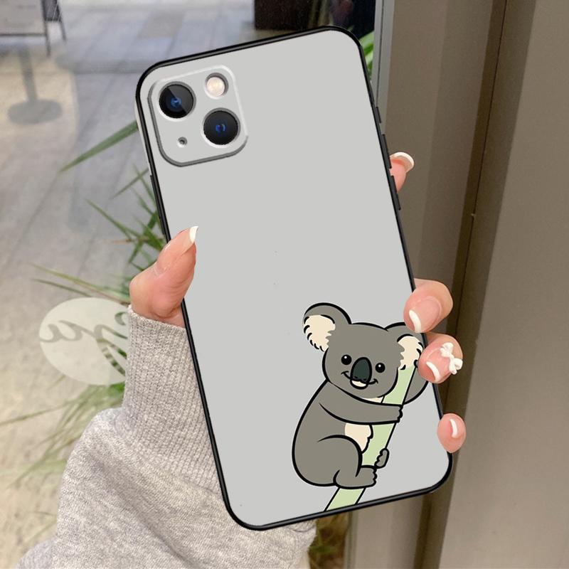 Мультяшный Рисунок Животное Коала Чехол Для iPhone 17 Air 16 15 14 13 11 12 Pro Max Plus 12 13 Mini 16e 17 Pro Max Задняя Крышка