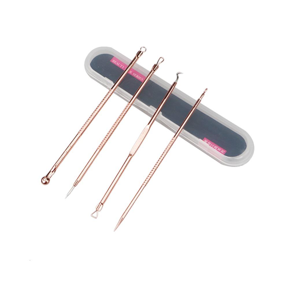 Очиститель Уход за лицом Игла от акне 4x Набор инструментов для удаления черных точек Удаление прыщей Пинцет для удаления черных точек