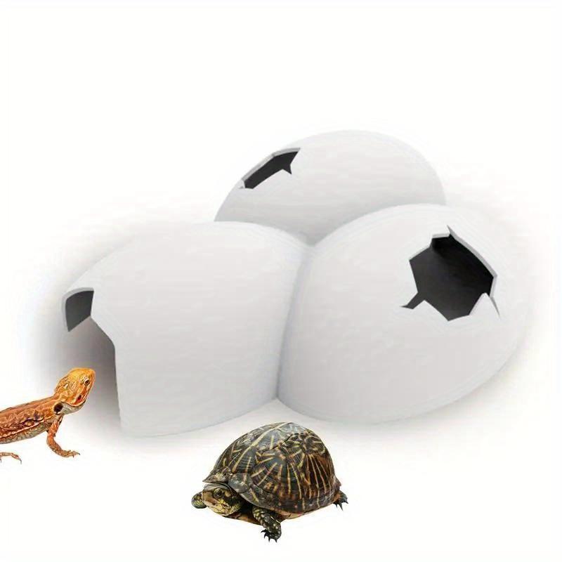 Vivid Reptile AndInsects Hiding Cave Animal Pet Shelter EggsShell Simulation Shape Rock Cave Decoration For Turtle Lizard Snake