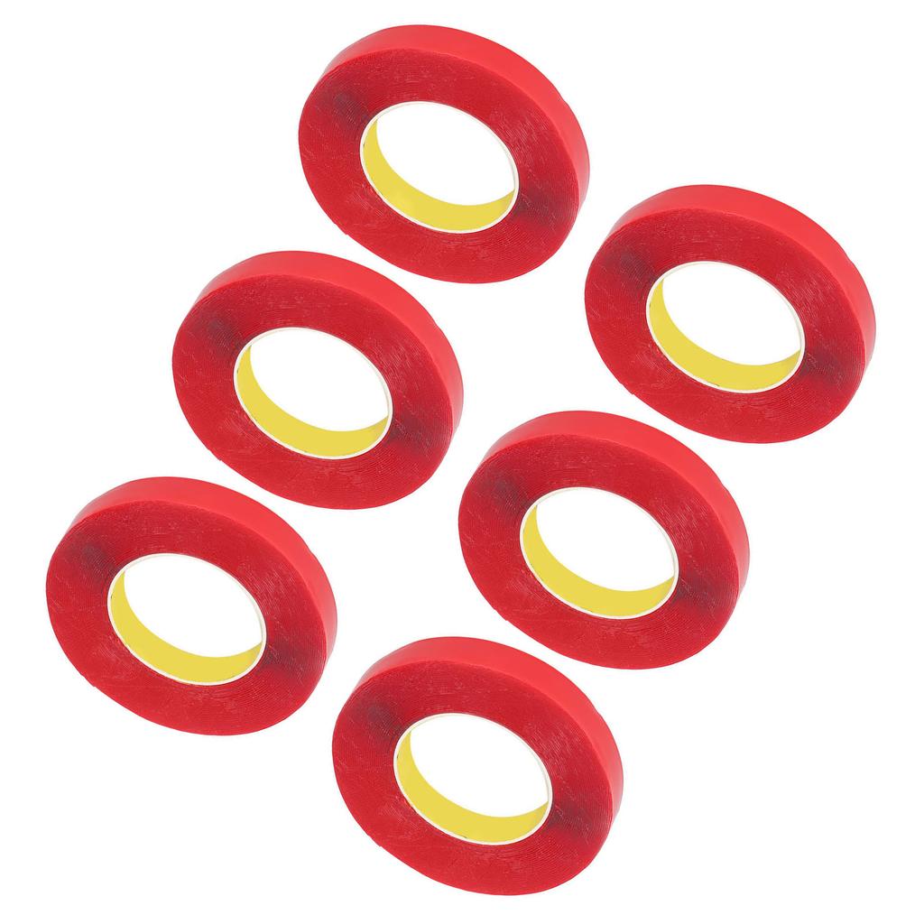 6 Rolls Double Sided Tape Weatherproof Adhesive Removable Heavy Duty Mounting Tape for Wall Hanging Frame Installation