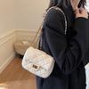 Small Square Bag Women's 2025 New Trendy Fashion Diamond Chain Bag Embroidered Thread Feeling Shoulder Messenger Bag Women