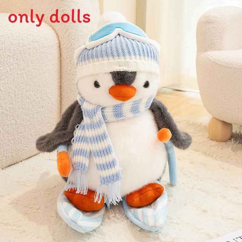 Penguin Plush Toy With Skateboard Design For Kids And Teens Gift