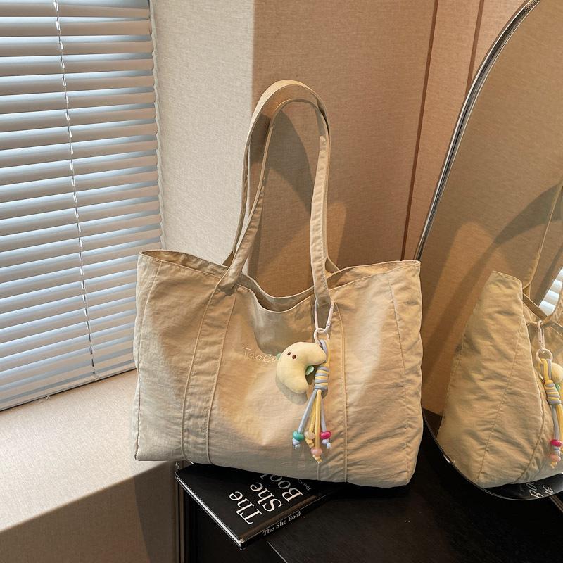 Повседневная тканевая сумка женская сумка новая простая вместительная сумка на плечо сумка-тоут для студенток