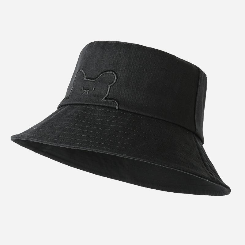 Летняя Панама с милым медведем и вышивкой, модная женская кепка в рыбацком стиле для девочек, женская однотонная регулируемая Панама Боба