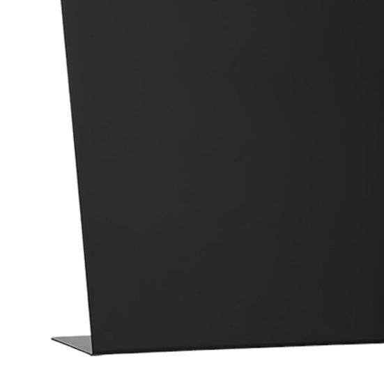 L-Shaped Metal Memo Board Magnetic Surface Desktop Display Stand for Notes Photos Multi-Purpose Organizer for Office Home Use