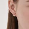 CRANNE 14K GF Simple Cubic Cute Heart Earrings C24EGF202