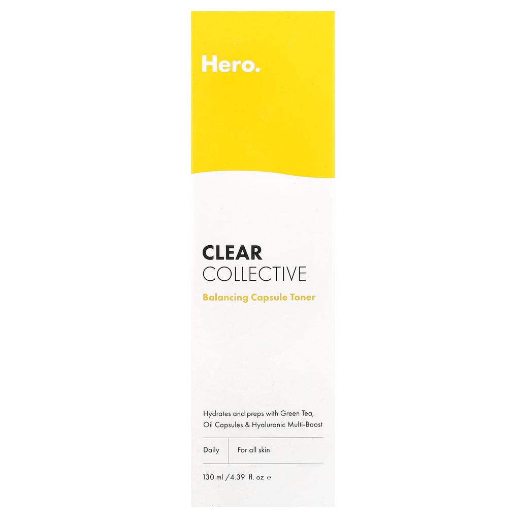 Hero Cosmetics Clear Collective, Балансирующий капсульный тоник, 4,40 жидких унций (130 мл)