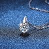 New Sparkling S925 Sterling Silver Real 1-3ct Moissanite Pendant Necklace for Women Party Diamond Chain Necklaces Fine Jewelry