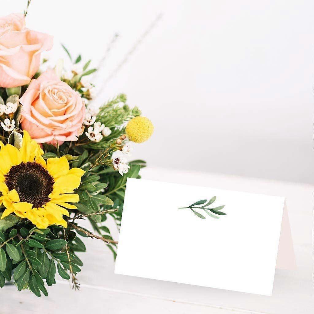 UrbanMingle 25 Elegant Greenery Tent Table Place Cards for Wedding Thanksgiving