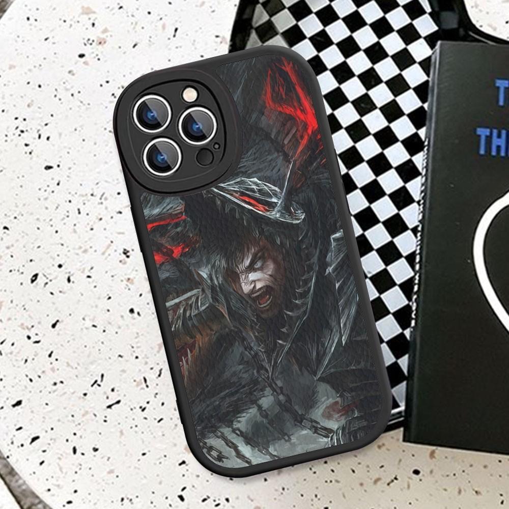 Чехол для телефона Аниме Берсерк Жесткая Кожа Для IPhone 16 15 14 13 12 Mini 11 14 Pro Max Xs X Xr 7 8 Plus Fundas