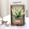 Wood Photo Frame Imitation Flowers Decoration 3D Handmade Artificial Flower Wall Hanging