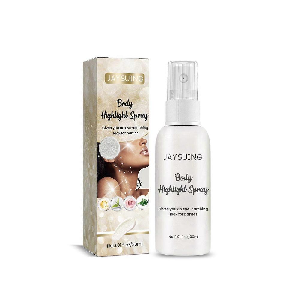Jaysuing Body Shimmer Spray Nightclub Party Skin Collarbone Highlighter Multi-Color Glitter Spray