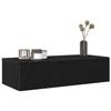 VidaXL Wall Shelf with Drawers Black 60x26.5x15cm Engineered Wood 859969