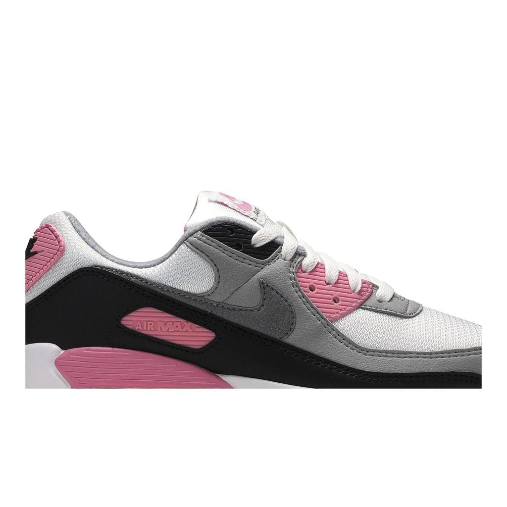 Nike Womens Air Max 90 'Rose Pink' (women's sizes) White / Particle Grey / Light Smoke Grey / Rose Pink Running Shoes CD0490 102