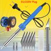 DIY Electric Soldering Iron Kits 2-IN-1 Carving Knife 60W Replaceable Soldering Iron Head Soldering Iron Pen Welding Kit