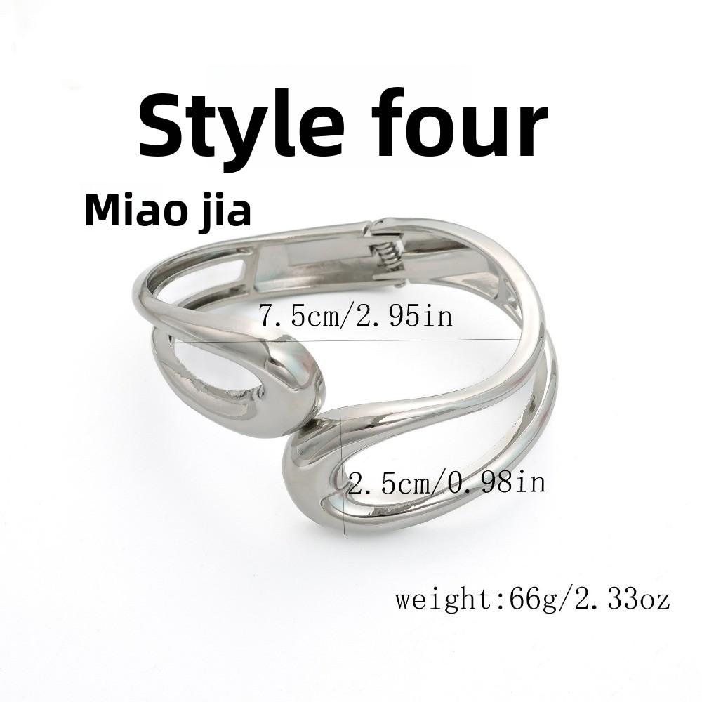 Браслет INS Минималистичный Неправильная Волна Ювелирные Изделия Металлический Глянцевый Браслет Женские Ювелирные Изделия