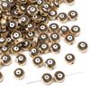 10Pcs Handmade Enamel Resin Flat Round Evil Eye Beads for Necklace Bracelet DIY Jewelry Making Beads Charms Accessories