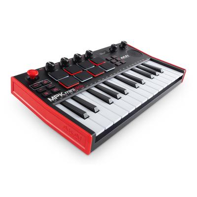 Akai Professional AKAI Professional MIDI-клавиатура-контроллер с богатым источником звука Пэд ударных в стиле MPC MPK Mini Play MK3 25-клавишный динамик, встроенный