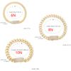 Новая цепь 14K Монако для мужчин и женщин, латунь, кубический цирконий, модный браслет Монако для мужчин и женщин