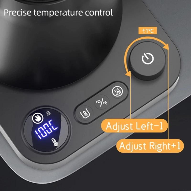 Электрический чайник 110 В/220 В с изогнутой шеей, кувшин для ручного заваривания кофе, термопот с контролем температуры, бутылка для подогрева воды, умный чайник