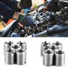 10Pcs Insert Nut Male Thread Repair Stainless Steel Slotting Sleeve Screw Repair Tool Kit