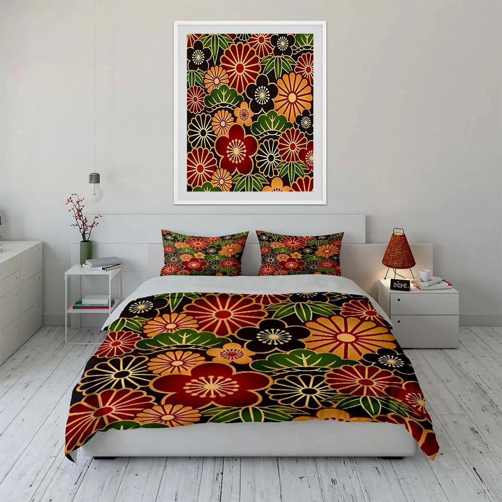 "Floral Pattern Decorative Set" Soft Comfortable Duvet Cover Bedding Set Included 1*Duvet Cover & 2*Pillowcases, gift